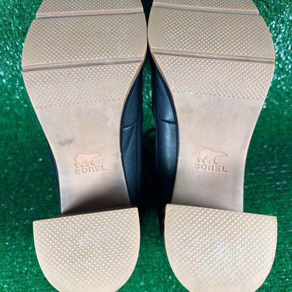 SOREL Dark Charcoal Black & Grey Heeled Ankle Boots 9.5 - Picture 14 of 15